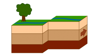 地震断层类型:走滑